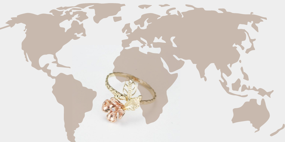 Hol érdemes arany ékszert venni,( egy térkép és egy a Vergina Ékszer Webshop Rosé virág mintás arany gyűrű)